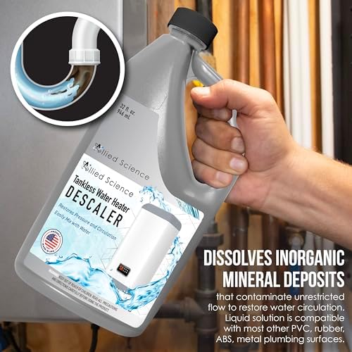 Allied Science Tankless Water Heater Flushing Kit with Square 3.5-Gallon Bucket, Steel Hoses, 1/6 HP Pump, and Quart Eco-Friendly Descaler - Image 6