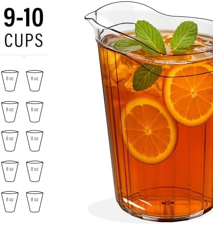 DecorRack 10 Pack 75 oz Polycarbonate Pitchers, Beverage Dispenser - Image 3