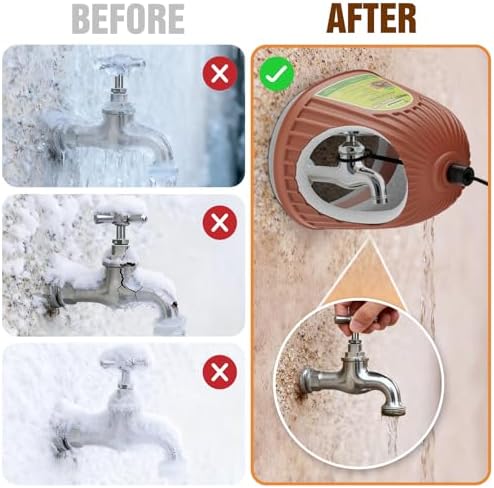 4-Pack Hose Bib Covers for Winter, Triple-Layer Foam & Reinforced Shell - Image 6