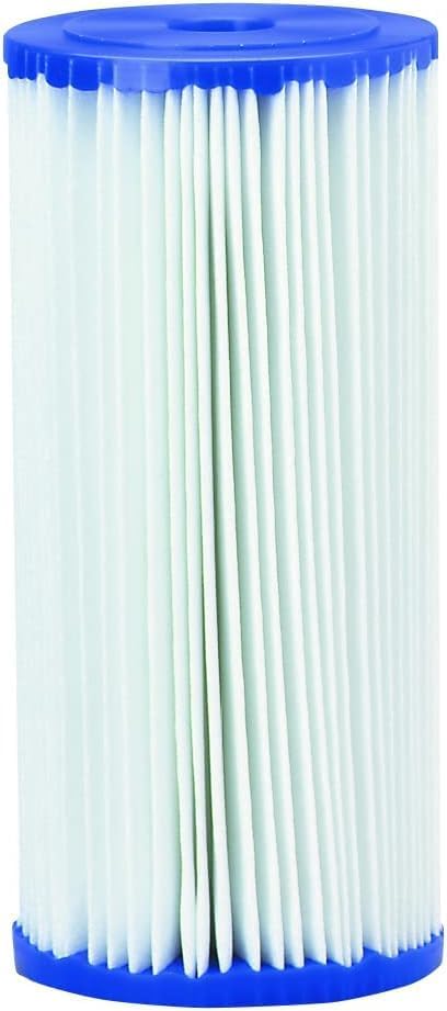 Pentair Pentek R30-BB Big Blue Pleated Polyester Sediment Water Filter, 10" x 4.5", 30 Micron, Whole House Reusable Cartridge (Pack of 8) by PENTAIRPENTEK