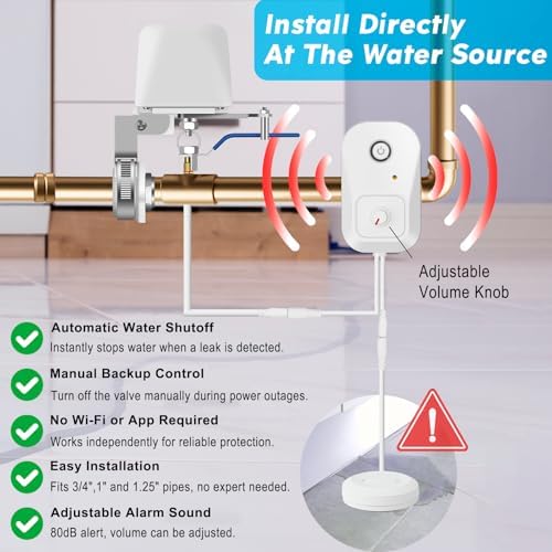 Water Leak Detector with Automatic Shutoff, Plug-in Power Control - Image 3