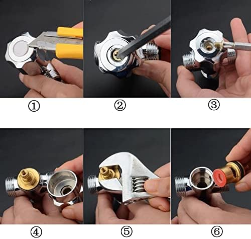 Brass Ceramic Cartridge, G1/2" Tap Ceramic Stem Cartridges Replacement for Hot Cold Water Faucet Spool Valve (Type M2- H43mm) - Image 6