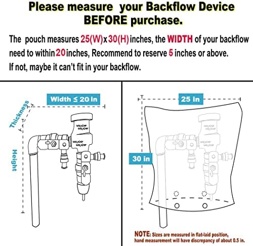 Insulated Pouch - Backflow Insulation Cover for Winter Freeze Protection, Pale Khaki, 25’’W x 30’’H - Measure Before Purchase - Image 2
