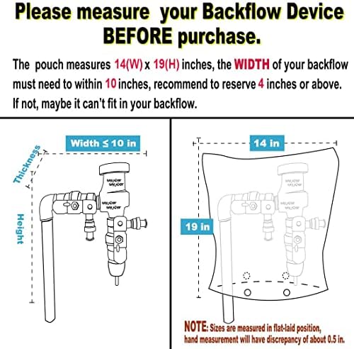 Insulated Pouch - Backflow Insulation Cover for Winter Freeze Protection, Pale Khaki, 14’’W x 19’’H - Measure Before Purchase - Image 2