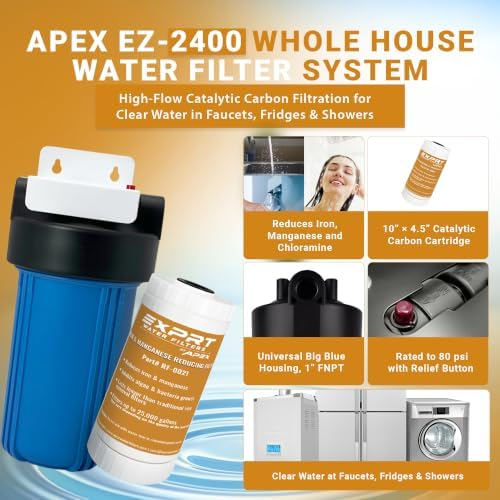 Whole House Water Filter 10" x 4.5" for Iron, Manganese, PFAS EZ-2400 - Image 3