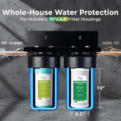 iSpring F2WGB21BKS 2-Stage Whole House Water Filter Set for WGB21B-KS - Image 4