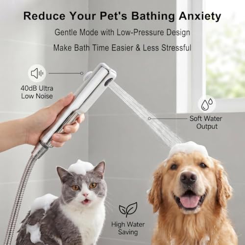 Dog Shower Attachment Kit, 8FT Hose, Handheld Sprayer & Diverter for Dogs - Image 5