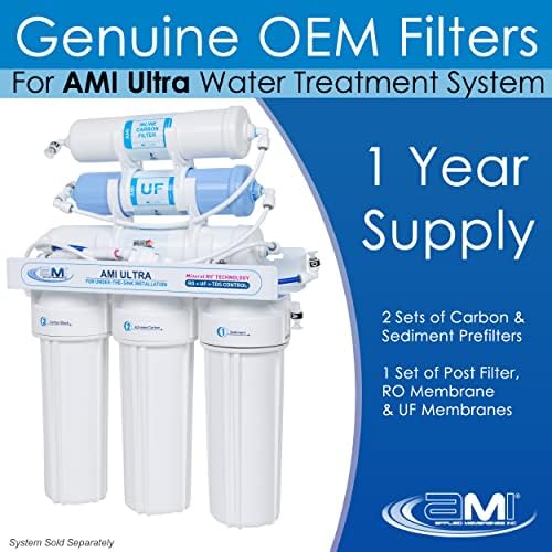 APPLIED MEMBRANES INC. AMI Ultra Replacement Water Filter Kit AMI Ultra Home RO + UF 1 Year Supply of Filters & Membranes - Image 5