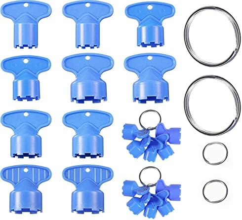 Hibbent 20 Pieces Faucet Aerator Key, Aerator Wrench Aerator Key with a Ring for Easy Storage Removal Wrench Tool for M16.5 M18.5 M21.5 M22.5 M24 Aerators, 5 Set (Pack of 4) by Hibbent