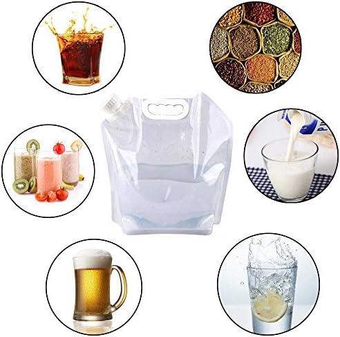 SUPANT Collapsible Emergency Water Jug Container Bag, Freezable, BPA Free Plastic Water Carrier Tank, Outdoor Folding Water Bag for Sport Camping Riding Mountaineer Backoacking, Food Grade - Image 2