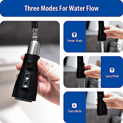 WEWE Touchless Kitchen Faucet, Matte Black, Pull-Down, Single Handle - Image 4
