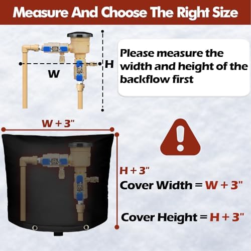 SUNICO Sprinkler Covers for Outside Valve-5°F,Winter Insulate,24x26in,Black - Image 2