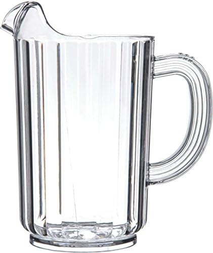 Carlisle FoodService Products Pitcher, Plastic Pitcher with Ice Trap for Serving Cold Beverages at Home and in Commercial Setting, 32 Oz, 1 Count, Clear - Image 3