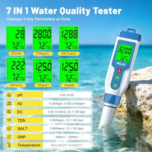 TDS Meter Digital Water Tester, Hydrogen pH ORP Meter for Water - Image 7
