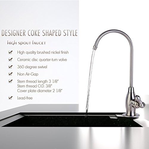 iSpring GK1-CHR Reverse Osmosis Drinking Water Faucet, High Spout RO Faucet for Under Sink Water Filtration Systems, Chrome - Image 3