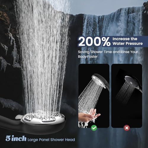 FEELSO Filtered Shower Head with Handheld, High Pressure 7-Spray Showerhead - Image 2