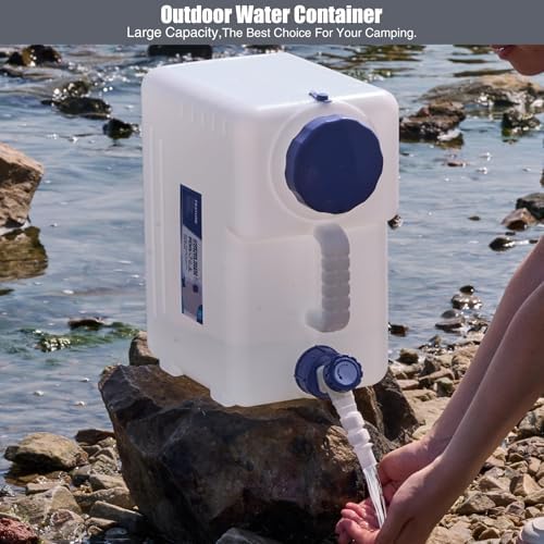 REDCAMP 3.9 Gallon/15L Portable Water Container with Spigot, White 6 Pack - Image 3