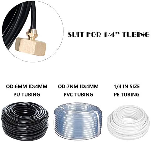 Hourleey Garden Hose Adapter, Brass Standard 3/4" Female Thread to 1/4" Tube Adapter for Water Hose, Convert 3/4" Garden Hose to 1/4" Tube, 3 Set - Image 3