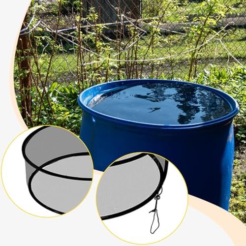 Rain Barrel Mesh Cover Rain Barrel Netting Screen, Practical, Durability Premium Easy to Install Accessory with Drawstring, 63cmx63cmx25cm - Image 6