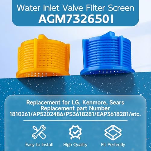 AGM73269501 Washer Water Inlet Valve Filter Screens Compatible For Whirlpool Kenmore Washing Machine Inlet Filter Screen. Replaces AP5202486 1810261 PS3618281. - 2 Pack Washing Machine Hose Filter - Image 2