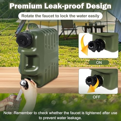 REDCAMP 4 Gallon/15L Portable Water Container with Spigot, Green - Image 5