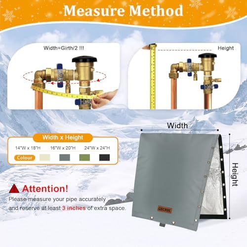 RICHIE 2-Way Opening Backflow Preventer Cover (5°F) Heavy-Duty 5-Layer Insulated Enclosure, All-Weather Protection for Outdoor Pipe, Irrigation Sprinkler Valve, Well Water Pump, 24" W x 24" H Grey - Image 2