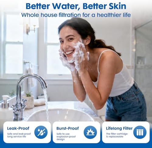 3-Stage Whole House Water Filter System with 9 Filters, 0.5 Micron - Image 3