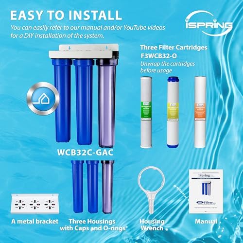 iSpring Whole House Water Filter System w/First-Stage Clear Housing - Image 6