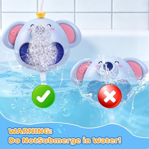 Bath Toys Light Up Baby Bath Toys for Kids Ages 1-3 4-8 Bath Bubble Machine 2 in 1 with Baby Shower Head Toddler Bath Toys with Colourful RGB Light - Image 7