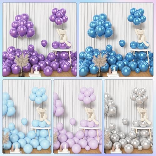Amandir 153pcs Blue Purple Balloon Garland Arch Kit Different Sizes - Image 6