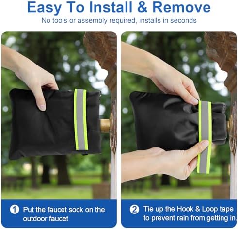 2Pack Outdoor Faucet Covers for Winter, 6.7" W x 8.3" H Hose Bib Covers - Image 5