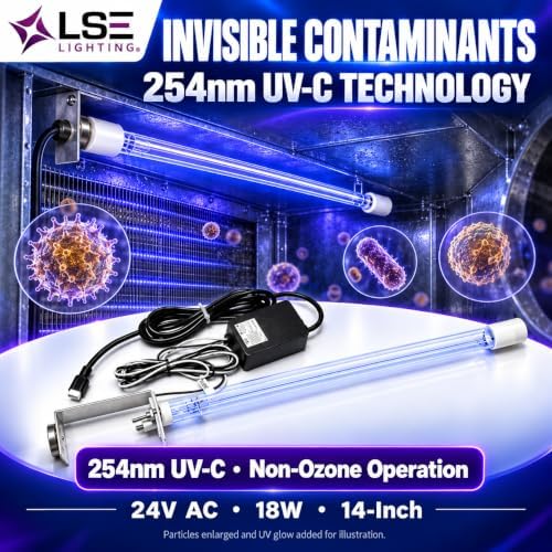 LSE Lighting 24V 14-Inch HVAC UV-C Light Kit, 18W for AC Air Systems - Image 3