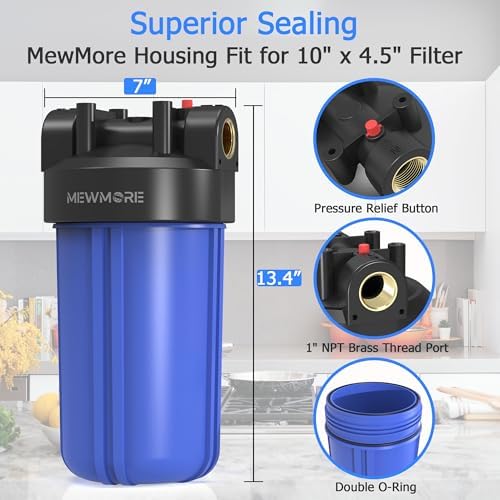 WHB10 Whole House Water Filter Housing Fit 10"x4.5" Sediment etc Filters - Image 2