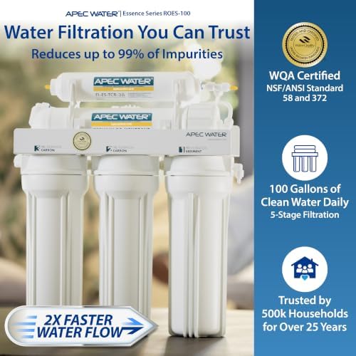 APEC Water ROES-100, 5-Stage RO Water Filter System, Low Drain Ratio - Image 2