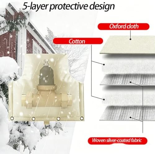 Outdoor Backflow Preventer Cover, 14 x 13 in, Winter Insulation - Image 3