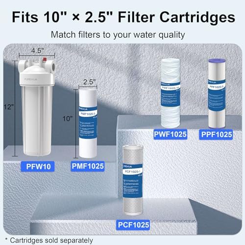 PFW10 Whole House Water Filter Housing, Fits 10” x 2.5” Big Filters - Image 2