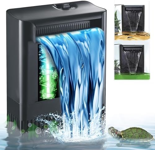 Turtle Tank Filter Aquarium Fish Filter w/U-V Light for Large 40-150 Gallon by TARARIUM
