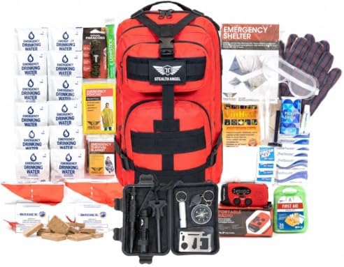 Stealth Angel Survival - 72 Hour Family Emergency Kit - 1-5 Person Survival Bag for Earthquakes, Hurricanes, and Other Natural Disasters by StealthAngel