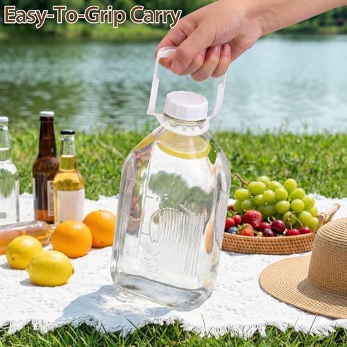 CUCUMI 2 Pack 64 Oz Glass Milk Bottle with Lid - Image 7