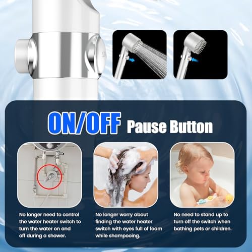 Filtered Shower Head with Handheld,High Pressure Shower Heads with Filters - Image 5