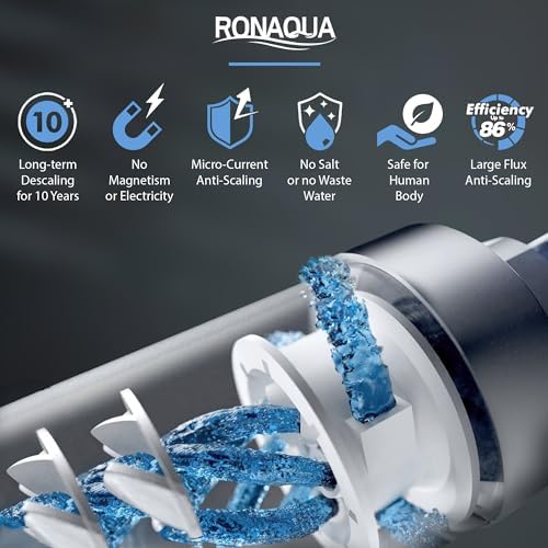 Ronaqua Chemical & Salt Free Scale & Rust Prevention Whole House Water Softener to Correct Problems Caused By Inorganic Groundwater Impurities, No Electricity Required, Helps Avoid Lime Scale Buildup - Image 4