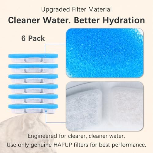 Cat Water Fountain Filter Replacement Upgrade Cat Fountain Filter Arc-Shaped Safe Washable Animal Water Fountain Filters with 4 Filtration System for HAPUP Dog Kitty Spout Cat Fountain - Image 2