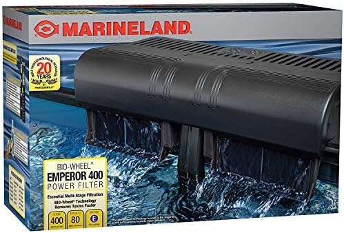Marineland Bio-Wheel Penguin 400 GPH Power Aquarium Filter, Ultra-Quiet Hang-On-Back Fish Tank Filter with Multi-Stage Filtration for Aquariums Up to 80 Gallons by Marineland
