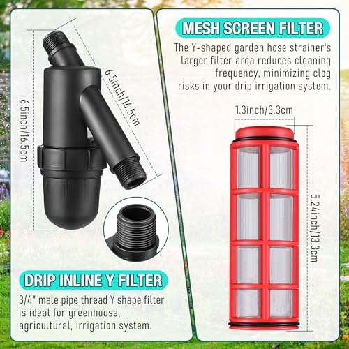 Aurelema 2 Pack Drip Irrigation System Kit, 25 PSI, Regulator and Filter - Image 4