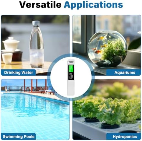 2026 4-in-1 Digital Water Tester 2PCS, 0-9999PPM TDS/EC/Hardness/Temperature Meter, Water Quality Tester for Drinking Water, Pool, Aquarium, RO System, Hydroponics (Batteries Not Included) - Image 7