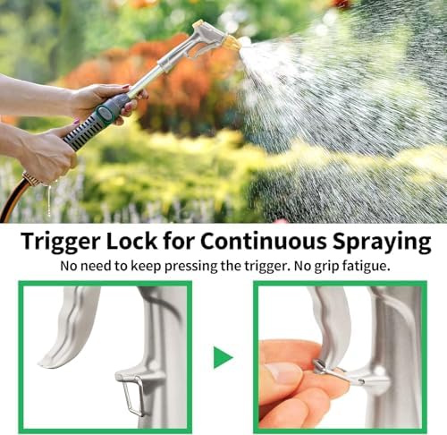 AUTOMAN Garden Hose Nozzle Sprayer, 2 Pack High Pressure Spray Nozzle, 100% Metal Water Hose Nozzle, 4 Patterns Watering Nozzle, Heavy Duty Garden Nozzle for Watering Plants & Lawns, Washing Cars - Image 7