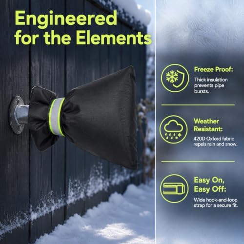 2pcsOutdoor Water Pipe Insulation Cover for Faucet & Backflow Preventer - Image 3