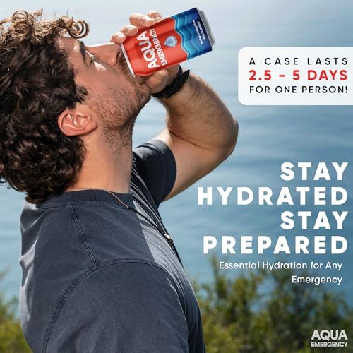 Aqua Emergency Drinking Canned Water- (72 Cans) 12 fl Oz (50 Years) Shelf Life for Everyday Hydration, Emergency, Survival Use-Purified via Reverse Osmosis | Plant-Based, BPA Free, Eco-Friendly Packaging, Made in USA -3 Case - Image 4