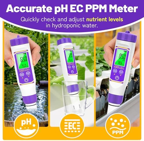 Smart pH Meter for Water pH and EC Meter for Hydroponics Nutrients - Image 3