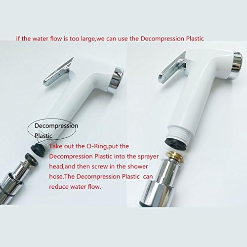 LikeHome Bidet Sprayer for Toilet - Cloth Diaper Sprayer Shattaf Handheld Bidet Rinse Spray Head - White (Without T-Adapter) - Image 7